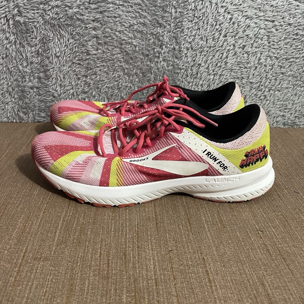 Brooks Launch 6 Womens Size 10.5 Sneakers Run Happy‎ I Run For Running Shoes